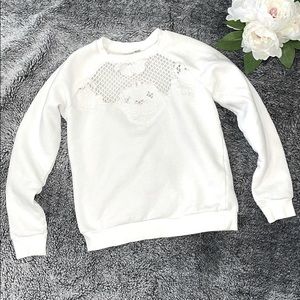 NWOT TWIK Fishnet Crew Neck Sweater